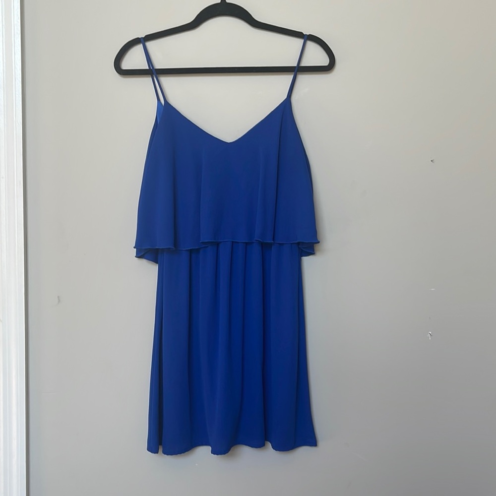Game day royal blue mini dress
